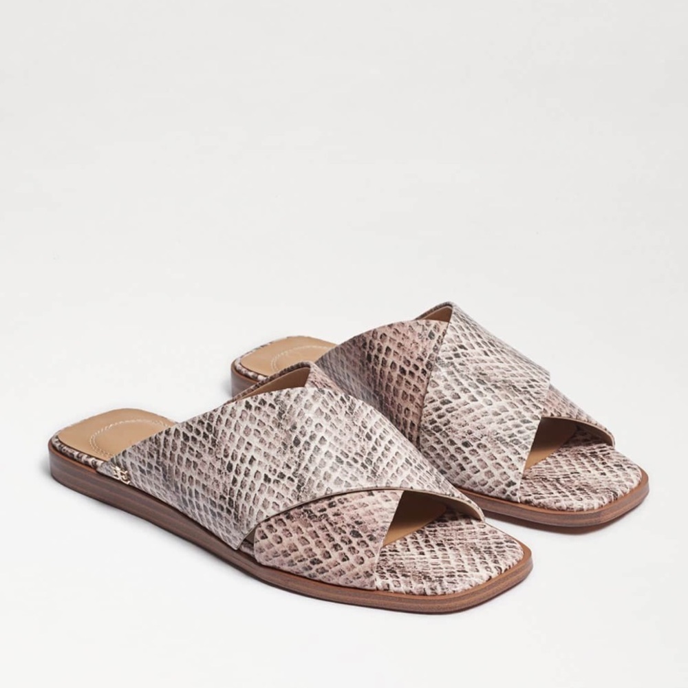 New Sam Edelman Idina Slide Snake Print Sandal